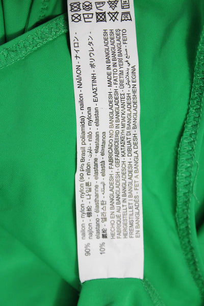 Zara Womens Green Nylon Square Neck Sleeveless One Piece Bodysuit Size M