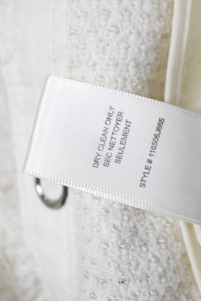 Rebecca Taylor Women Ivory Basic Jacket Long Sleeve Button Size 0