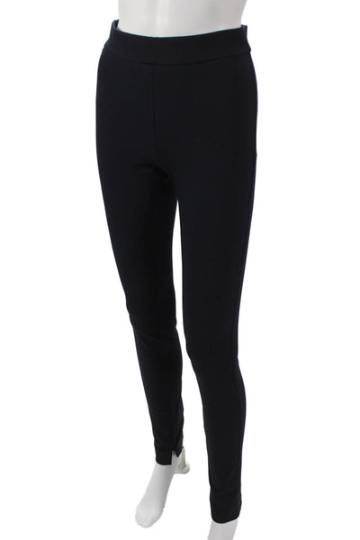 Theory Womens Ankle Leggings Black Cotton Size 0