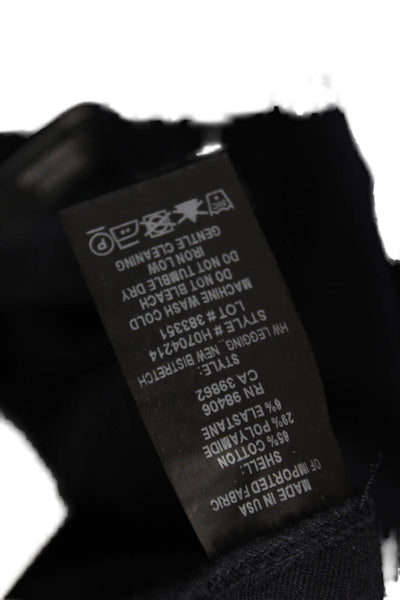 Theory Womens Ankle Leggings Black Cotton Size 0