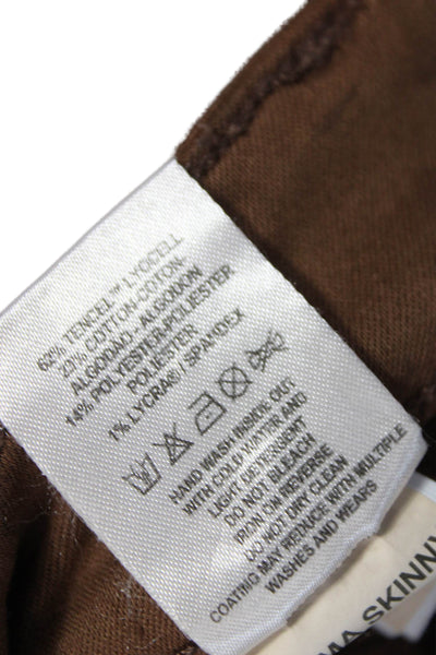DL1961 Women Skinny Jeans Brown Cotton Blend Mid Rise Size 25