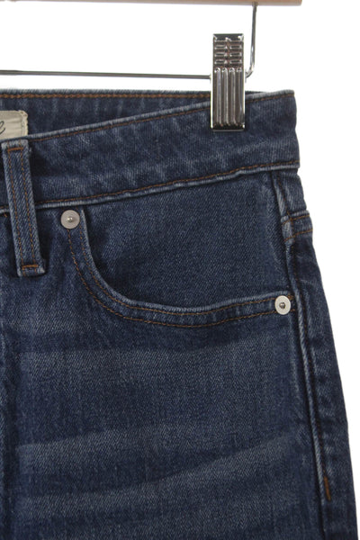 Madewell Womens Straight High Rise Blue Jeans Button Size 27