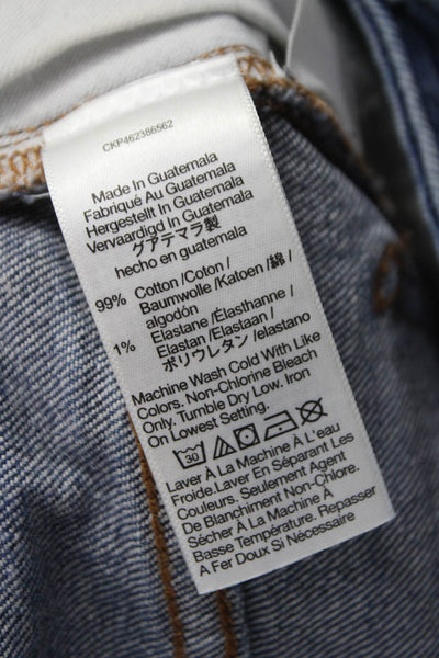 Madewell Womens Straight High Rise Blue Jeans Button Size 27