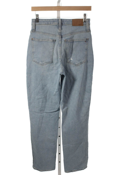 Madewell Womens Blue Straight Jeans High Rise Cotton Inseam 30 Size 27
