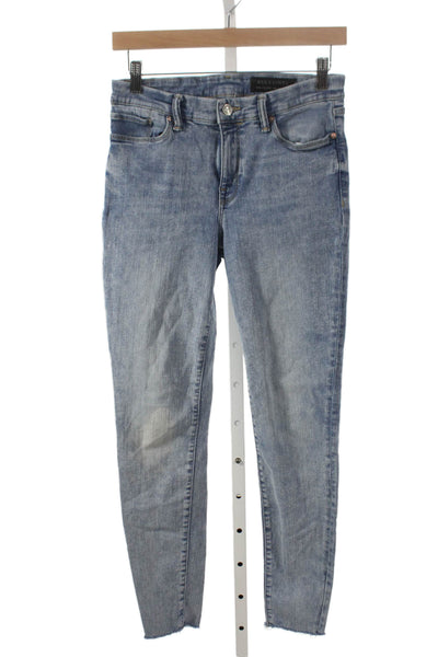 Allsaints Womens Ankle Jeans Blue Cotton Blend Button Size 28