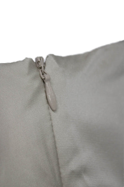 Banana Republic Women Sheath One Shoulder Sleeveless Beige Dress Petite Size 2