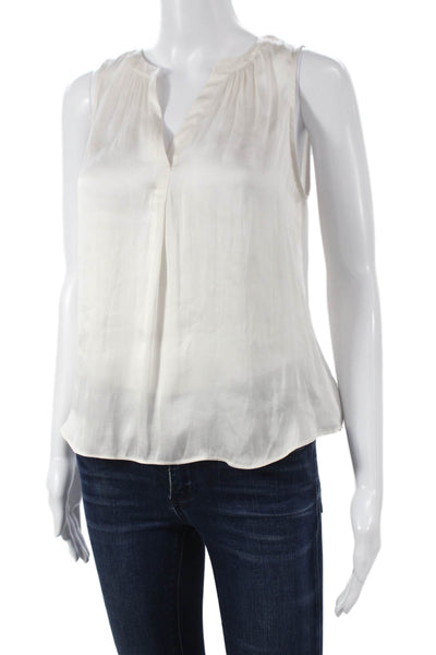 Banana Republic Womens Petite Satin V-Neck Sleeveless Basic Blouse Size XS