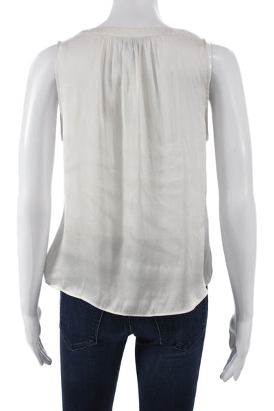Banana Republic Womens Petite Satin V-Neck Sleeveless Basic Blouse Size XS