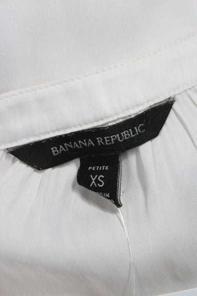 Banana Republic Womens Petite Satin V-Neck Sleeveless Basic Blouse Size XS