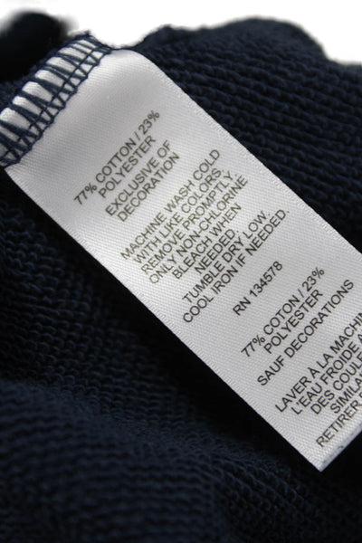 Vineyard Vines Mens Pullover Sweatshirt Blue Mock Neck Zip Long Sleeve Size XL