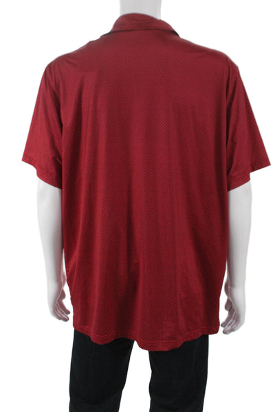Vineyard Vines Mens Polo Shirt Red Graphic Collared Short Sleeve Size XL