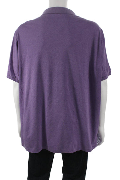Polo Ralph Lauren Mens Cotton Short Sleeve Polo Shirt Purple Size 2XL