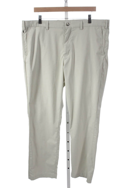 Polo Ralph Lauren Mens Chino Pants Beige Polyester Button Size 38