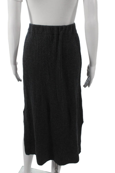 Boss Hugo Boss Women Straight Pencil Virgin Wool Midi Skirt Gray Size L