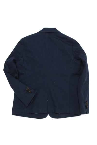 Scotch & Soda Childrens Boys Striped Blazer Jacket Navy Blue Cotton Size 6