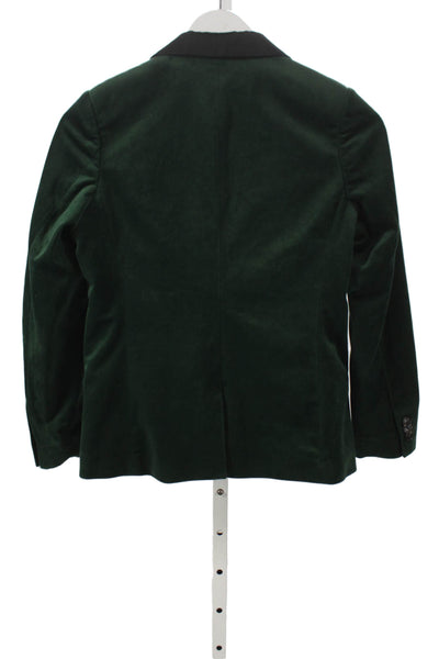 Scotch & Soda Childrens Boys Velvet Single Button Blazer Green Size 12