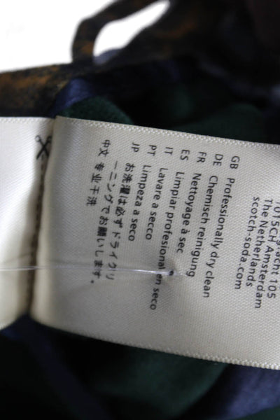 Scotch & Soda Childrens Boys Velvet Single Button Blazer Green Size 12