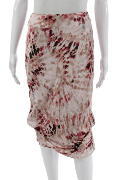 Cami NYC Womens Multicolor Silk Straight Pencil Skirt Long Size XS