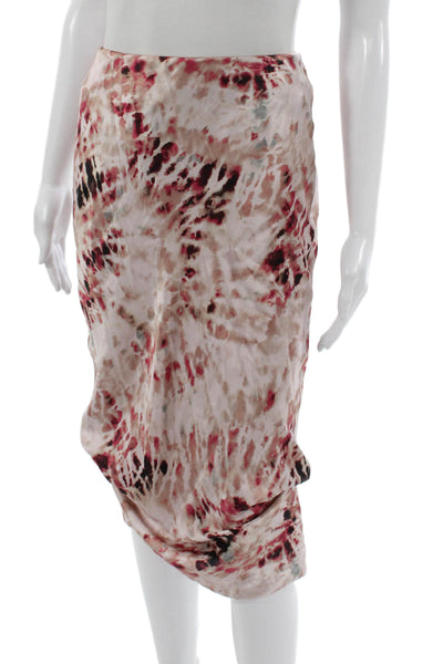 Cami NYC Womens Multicolor Silk Straight Pencil Skirt Long Size XS