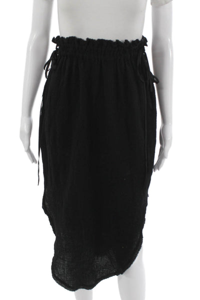 Roi Women A-Line Black Cotton Skirt Size XS
