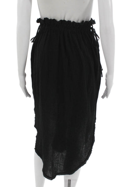 Roi Women A-Line Black Cotton Skirt Size XS