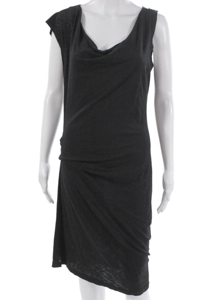 Velvet Womens Black Cotton Cowl Neck Sleeveless Tank Dress Size M