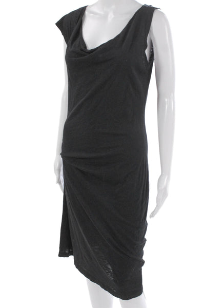 Velvet Womens Black Cotton Cowl Neck Sleeveless Tank Dress Size M