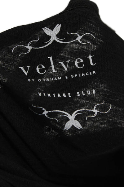 Velvet Womens Black Cotton Cowl Neck Sleeveless Tank Dress Size M