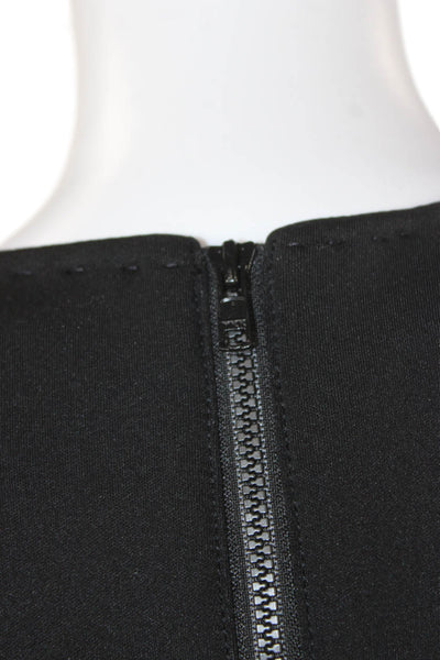 Cynthia Rowley Women Cropped Black Short Sleeve Blouse Size XS