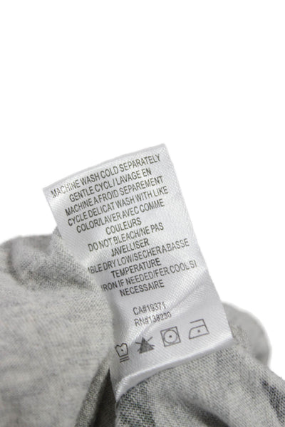 Pam & Gela Womens Basic Gray Cotton Crew Neck Star Print T-Shirt Size S