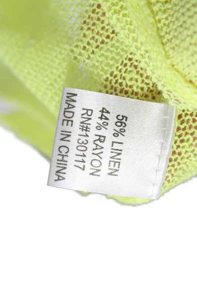 Vineyard Vines Womens Pullover Sweater Boat Neck Long Sleeve Yellow Size XL