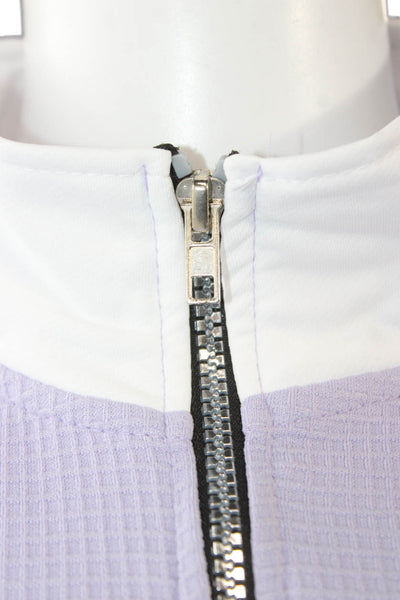 Nike Womens Purple Zip Pullover Long Sleeve Casual Size L