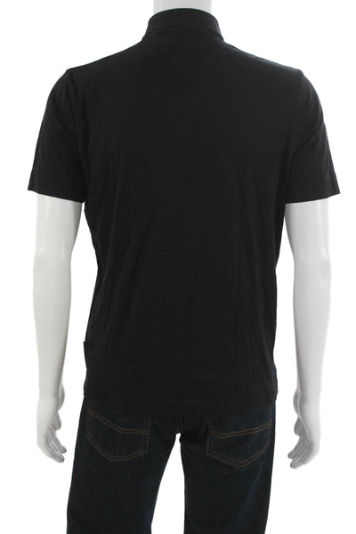 Boss Hugo Boss Mens Black Polo Zip Collar Size L