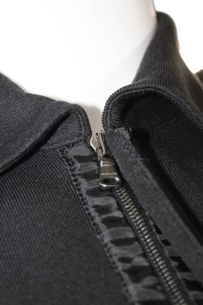 Boss Hugo Boss Mens Black Polo Zip Collar Size L