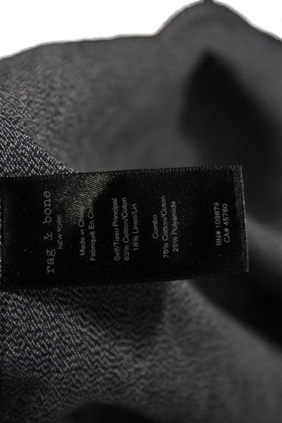 Rag & Bone Mens Cotton Blend Long Sleeve Button Up Blue Size L
