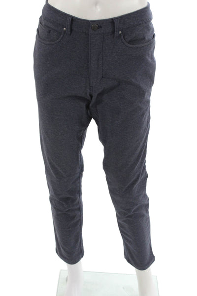 Lululemon Mens Casual Pants Blue Cotton Button Inseam 30 Size 33