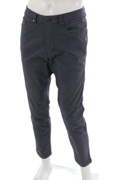 Lululemon Mens Casual Pants Blue Cotton Button Inseam 30 Size 33