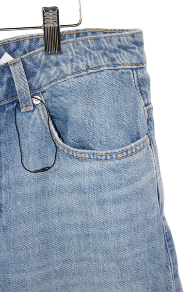Zara Women Straight Jeans Blue High Rise 100% Cotton Size 10