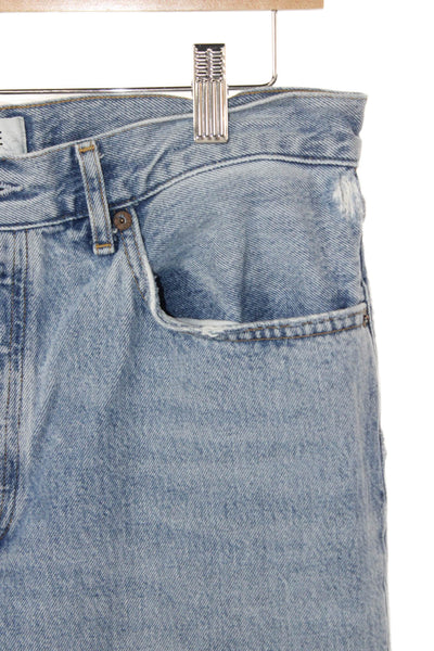 Agolde Women Straight Jeans Blue High Rise Cotton Size 29