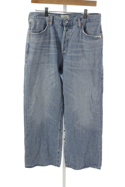 Citizens of Humanity Women Wide Leg Blue High Rise Jeans Size 29