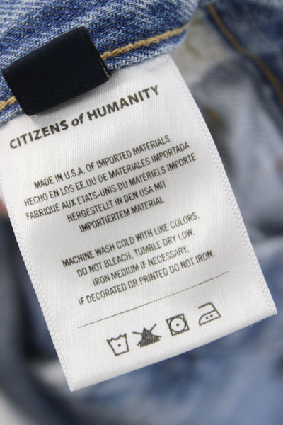 Citizens of Humanity Women Wide Leg Blue High Rise Jeans Size 29