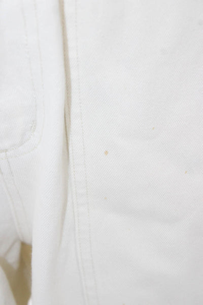 Citizens of Humanity Womens Ivory Organic Cotton Jumpsuit Short Sleeve Size 8
