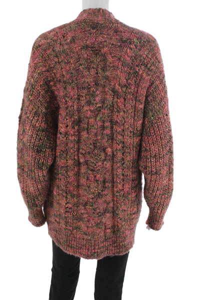 Isabel Marant Etoile Womens Multicolor Cable Cardigan Long Sleeve Size 36