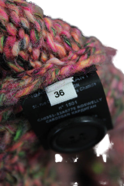 Isabel Marant Etoile Womens Multicolor Cable Cardigan Long Sleeve Size 36