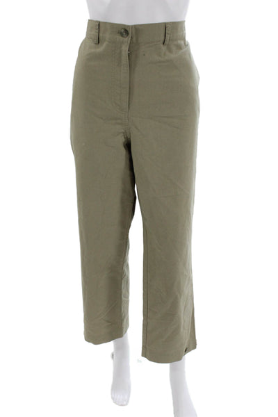 The Range Womens Chino Pants Green Cotton Button 26 Inseam Size M