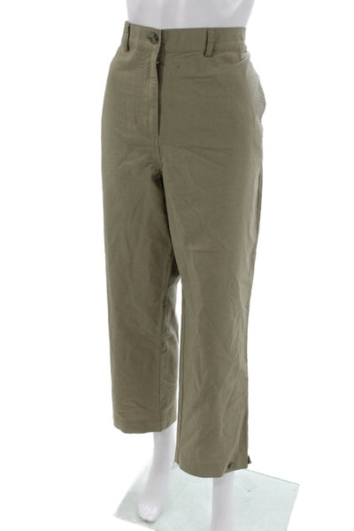 The Range Womens Chino Pants Green Cotton Button 26 Inseam Size M
