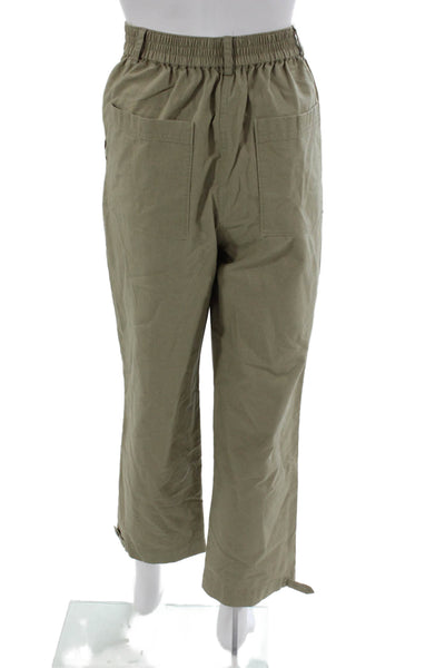 The Range Womens Chino Pants Green Cotton Button 26 Inseam Size M