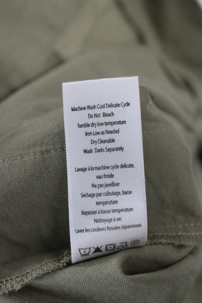 The Range Womens Chino Pants Green Cotton Button 26 Inseam Size M