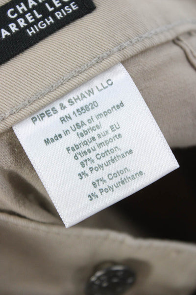 Veronica Beard Womens Khakis Beige Cotton Blend Button Fly Size 29