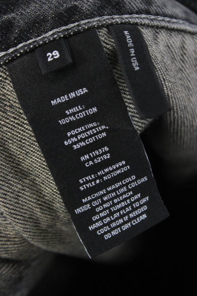 Helmut Lang Mens Straight High Rise Gray Cotton Jeans Size 29